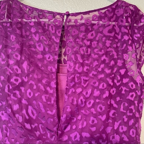 White House Black Market Purple Leopard Top NWT​​​ - Picture 6 of 8